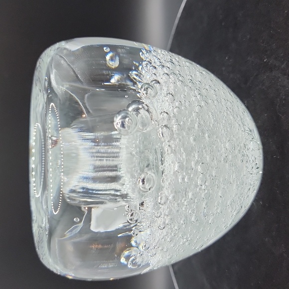 Hand Blown Voltive Tea Light Candle Holder w/Controlled Bubbles - Picture 3 of 8